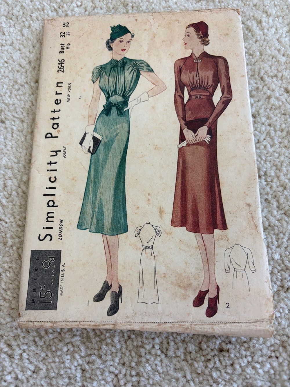 Simplicity Women’s vintage Midi Dress Pattern, 32- inch bust